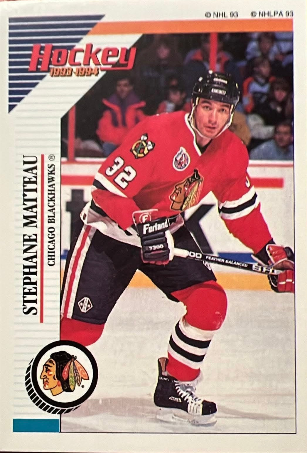 Stephane Matteau Game Worn 1992/1993 Chicago Blackhawks Jersey