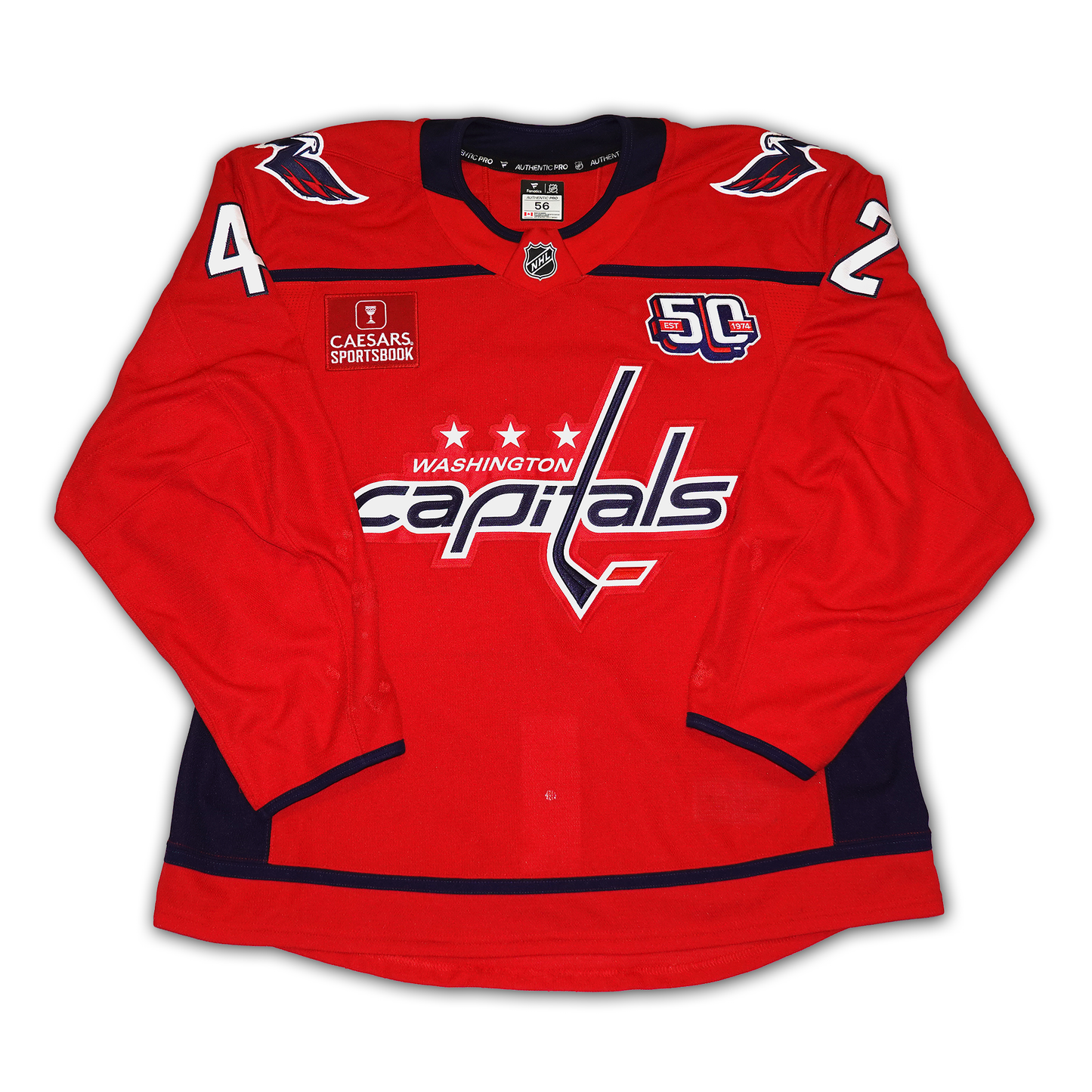 Martin Fehevary Game Worn 2024/2025 Washington Capitals Jersey