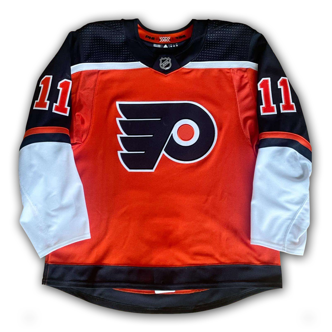 Travis Konecny Game Worn 20/21 Philadelphia Flyers Reverse Retro Jersey