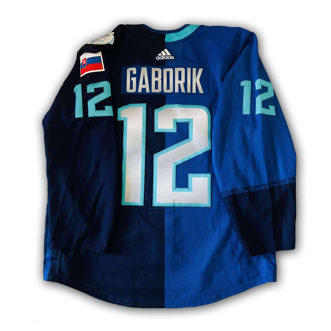 Marian Gaborik Game Worn 2016 WCOH Team Europe Jersey