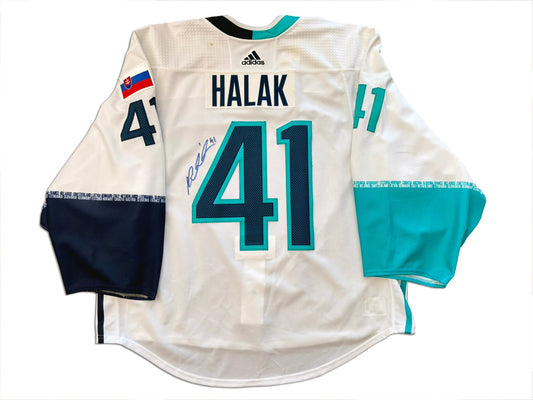Jaroslav Halak Game Worn 2016 WCOH Team Europe Jersey