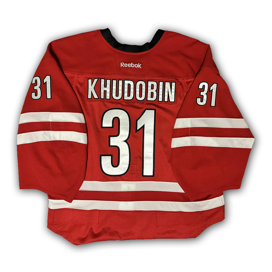 Anton Khudobin Game Worn 2014/2015 Carolina Hurricanes Jersey