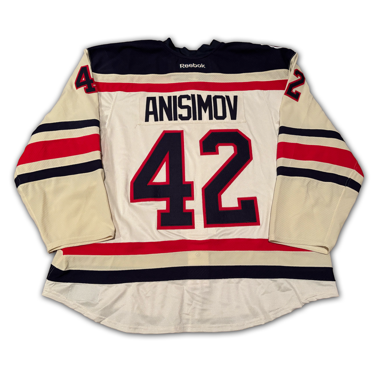 Artem Anisimov Warm Up Worn 2012 New York Rangers Winter Classic Jersey