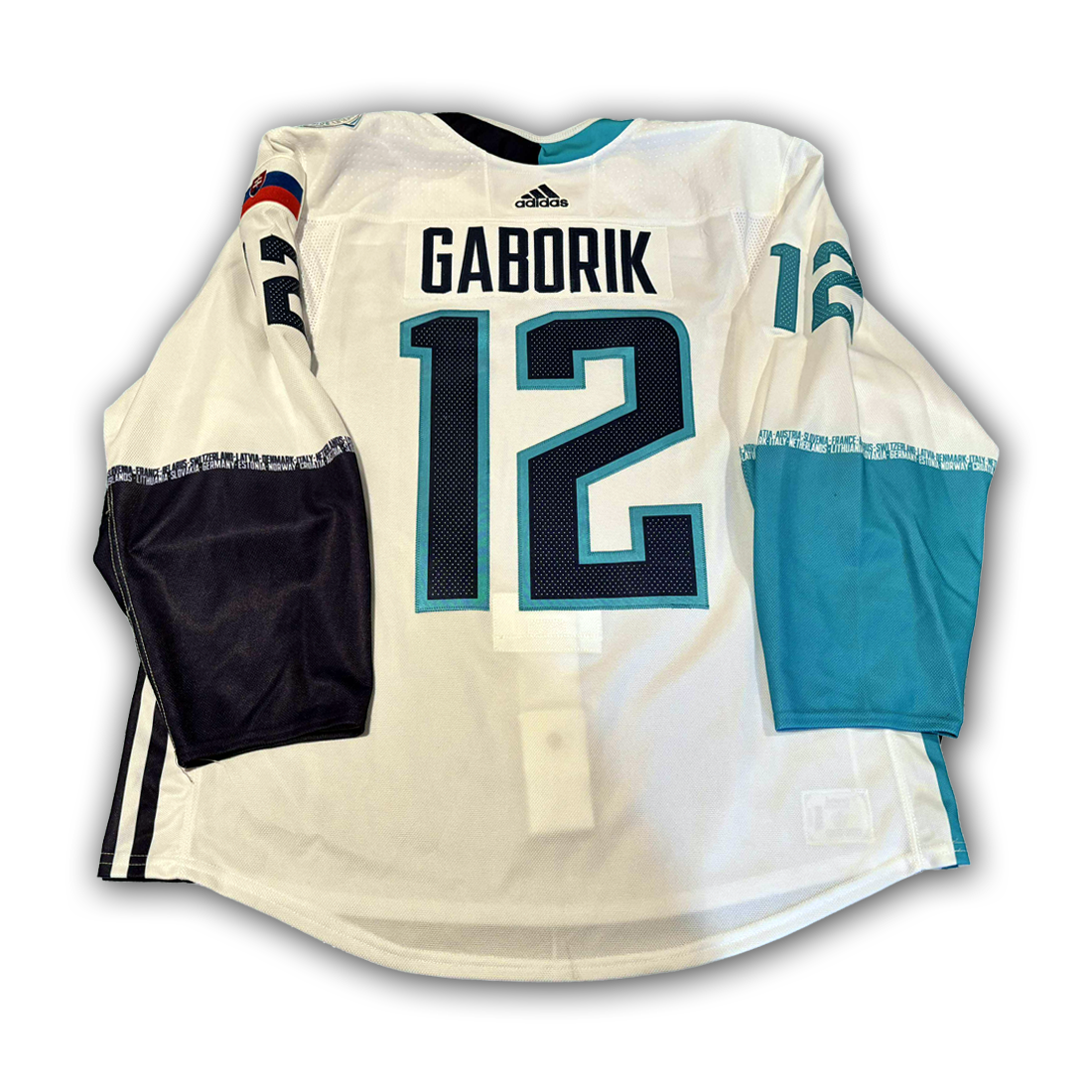 Marian Gaborik Game Worn 2016 WCOH Team Europe Jersey