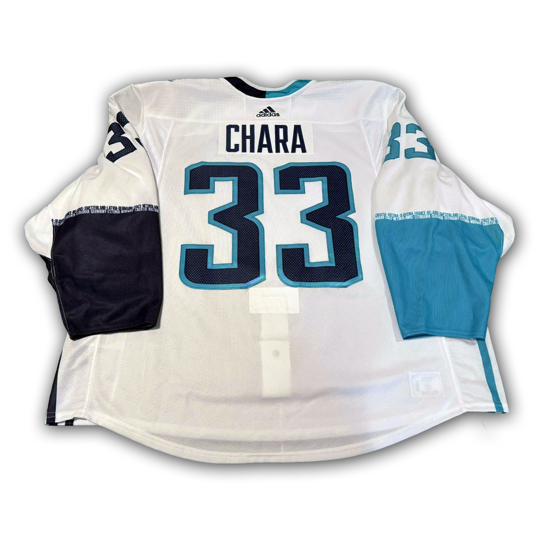 Zdeno Chara Game Worn 2016 Team Europe World Cup of Hockey Jersey