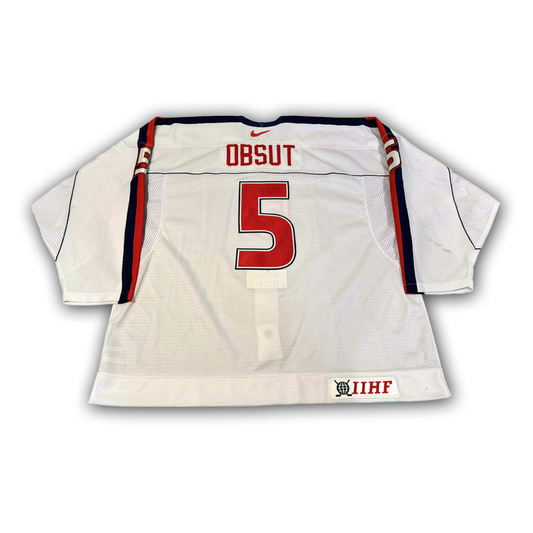 Jaroslav Obsut Game Worn 2002 Olympics Team Slovakia Jersey