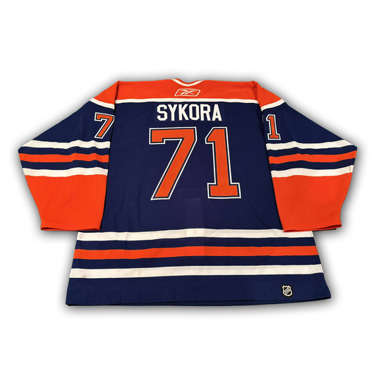 Petr Sykora 2006/2007 Game Worn Edmonton Oilers Messier Night Jersey