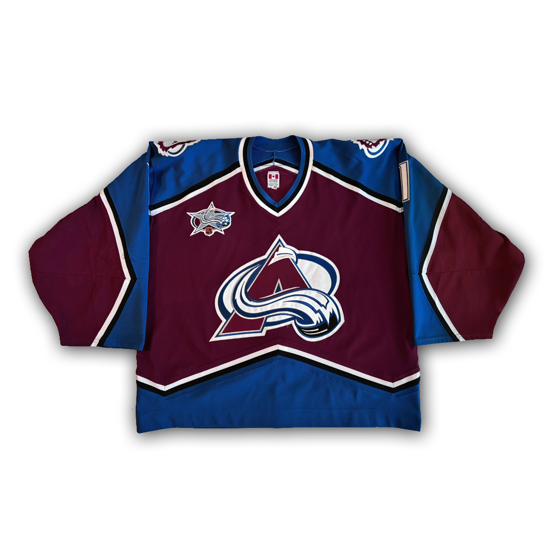 David Aebischer Game Worn 2000/2001 Colorado Avalanche Jersey