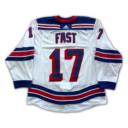 Jesper Fast Game Worn 2017/2018 New York Rangers Jersey