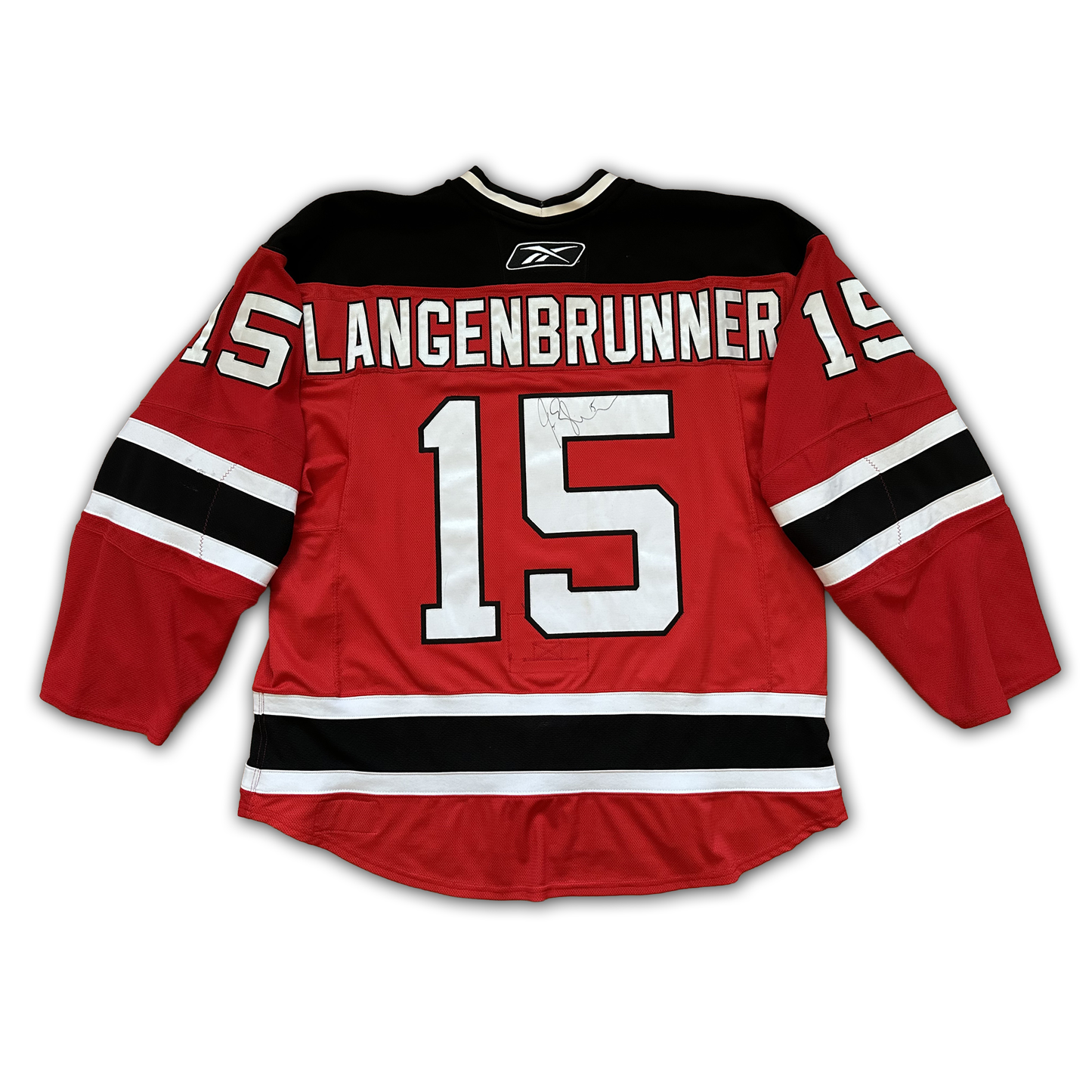 Jamie Langenbrunner Game Worn 2007/2008 New Jersey Devils Jersey