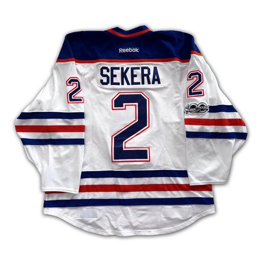 Andrej Sekera Game Worn 2016/2017 Edmonton Oilers Jersey