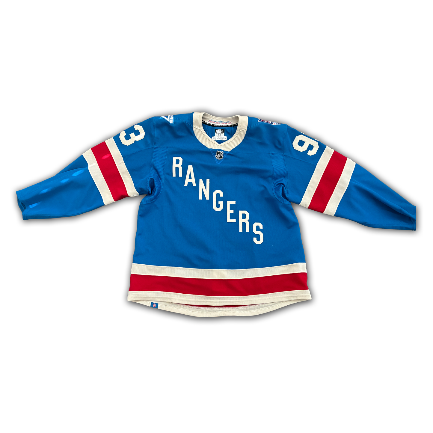 Mika Zibanejad Game Worn 2025/2026 New York Rangers Centennial Jersey