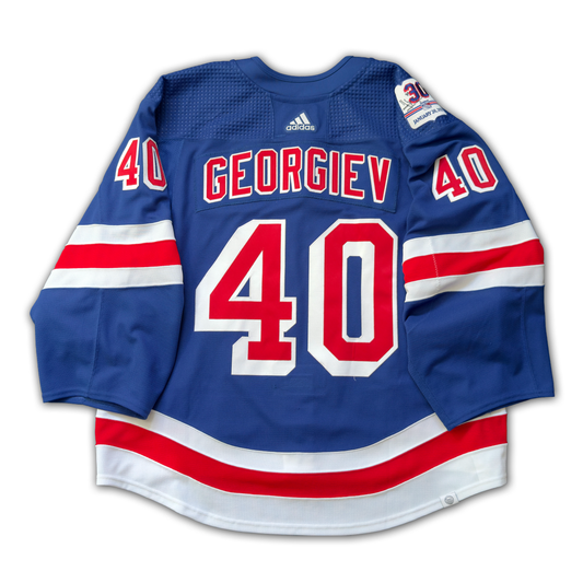 Alexandar Georgiev Game Worn 2021/2022 New York Rangers Henrik Lundqvist Night Jersey