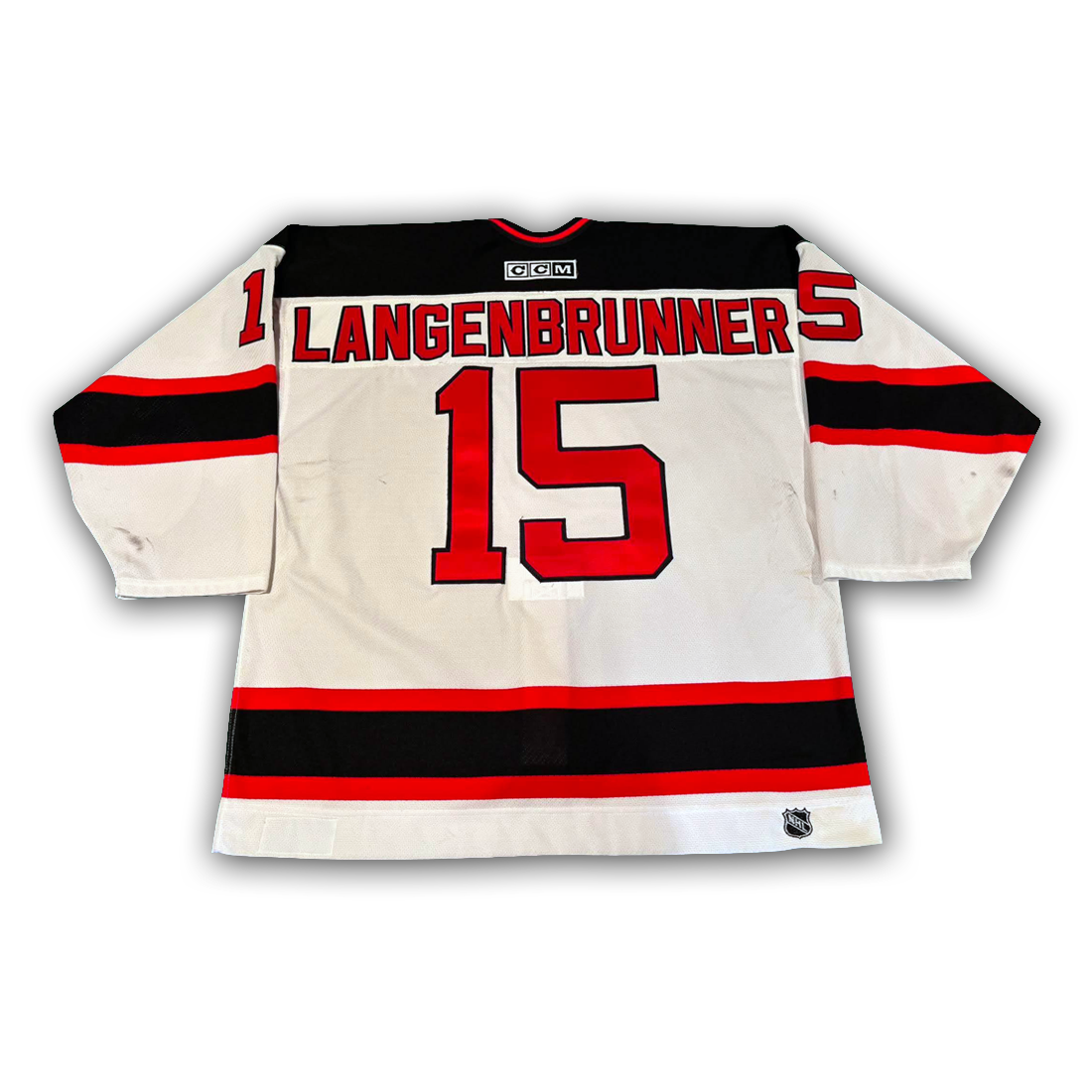 Jamie Langenbrunner Game Worn 2003/2004 New Jersey Devils Preseason Jersey