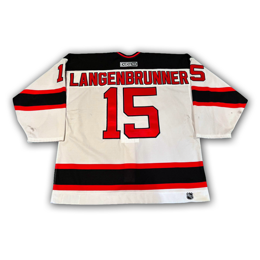 Jamie Langenbrunner Game Worn 2003/2004 New Jersey Devils Preseason Jersey