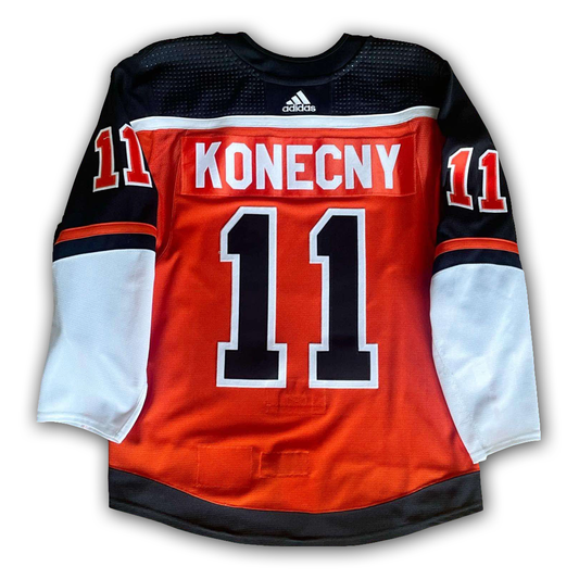 Travis Konecny Game Worn 20/21 Philadelphia Flyers Reverse Retro Jersey