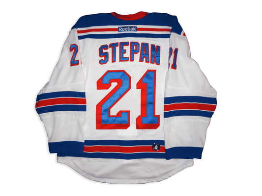 Derek Stepan 2014/2015 Game Worn New York Rangers Jersey